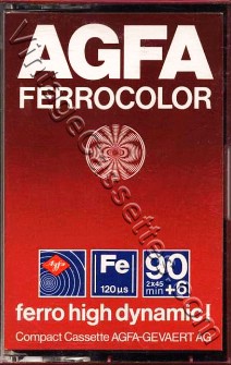 AGFA AGFA Ferro Color Blue 1979–80 Type I Cassette Tape