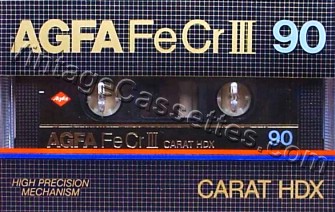AGFA AGFA FeCrIII Carat HDX Type III 1982–85 Type III Cassette Tape