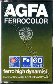 AGFA AGFA Ferro Color Green 1979–80 Type I Cassette Tape