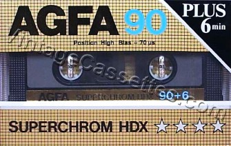 AGFA AGFA SuperChrom HDX Type II 1985–86 Type II Cassette Tape