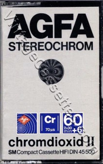 AGFA AGFA StereoChrom Type II 1979–80 Type II Cassette Tape