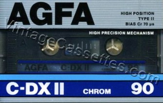 AGFA AGFA C-DX II 1987–89 Type II Cassette Tape