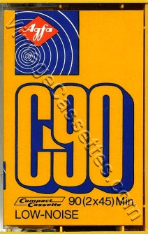 AGFA AGFA Low Noise Yellow 1972–74 Type I Cassette Tape