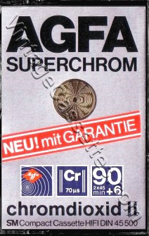 AGFA AGFA SuperChrom Type II 1981 version 1980–82 Type II Cassette Tape