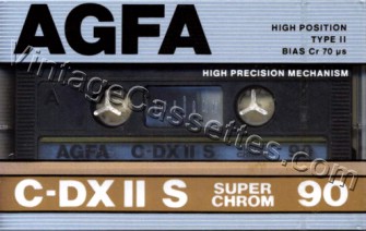 AGFA AGFA C-DX II S 1987–89 Type II Cassette Tape