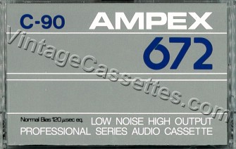 Ampex Ampex 672 Type I Early version 85-87 1985–93 Type I Cassette Tape