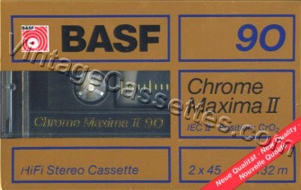 BASF BASF Chrome Maxima II 1988–89 Type II Cassette Tape