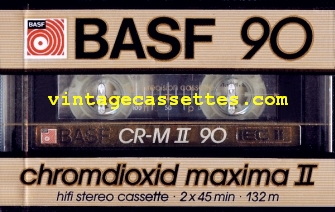 BASF BASF Chromdioxid Maxima II Type II "big window" version 1985–87 Type II Cassette Tape