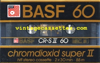 BASF BASF Chromdioxid Super II Type II "small window" version 1985–87 Type II Cassette Tape