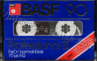 BASF BASF Profesional III Type III USA Market. 1980–81 Type III Cassette Tape