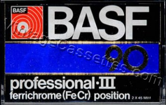 BASF BASF Profesional III 1976–78 Type III Cassette Tape