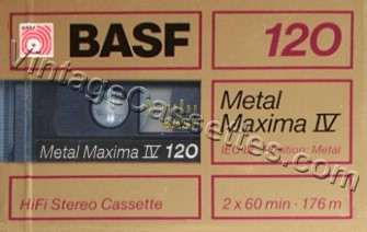 BASF BASF Metal IV Type IV Only in 120 length. 1988–89 Type IV Cassette Tape