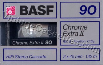 BASF BASF Chrome Extra II Type II "big window" ver. 1988–89 Type II Cassette Tape