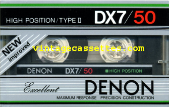 Denon DENON DX7 1983–84 Type II Cassette Tape