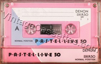 Denon DENON Pastel Live Red Type I 1985 Type I Cassette Tape