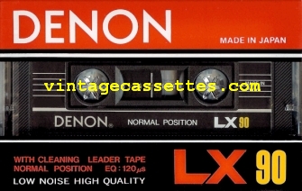 Denon DENON LX Type I alt shell. 1985–86 Type I Cassette Tape