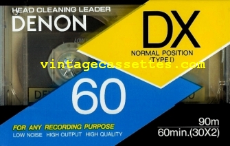 Denon DENON DX Type I 1991 version 1990–91 Type I Cassette Tape