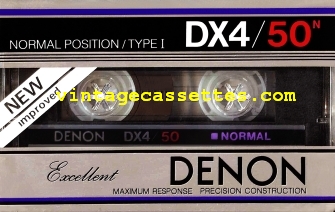 Denon DENON DX4 Type I 1983–84 Type I Cassette Tape