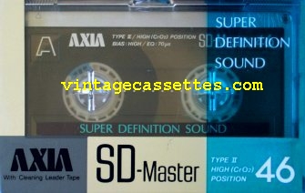 Fuji/Axia AXIA SD Master 1988 Type II Cassette Tape