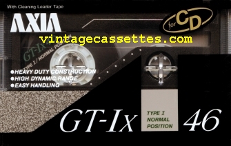 Fuji/Axia AXIA GT-Ix Type I Black version. 1989 Type I Cassette Tape