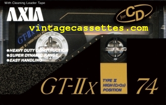 Fuji/Axia AXIA GT-IIx Type II Black version. 1989 Type II Cassette Tape