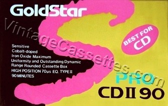 GoldStar Goldstar CD II PRO 1991–92 Type II Cassette Tape