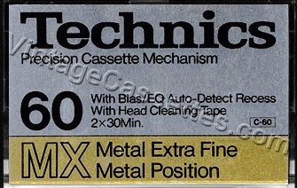 National/Panasonic Technics MX 1979–81 Type IV Cassette Tape