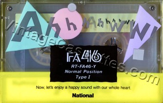 National/Panasonic National FA Yellow Type I 1987–88 Type I Cassette Tape