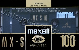 Maxell Maxell MX-S 1991–92 Type IV Cassette Tape