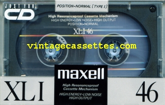 Maxell Maxell XLI Type I Probably Japan market only. 1988–89 Type I Cassette Tape