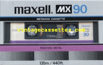 Maxell Maxell MX Type IV US/EUR Market 1982–83 Type IV Cassette Tape