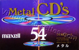 Maxell Maxell Metal CD's 1992–93 Type IV Cassette Tape