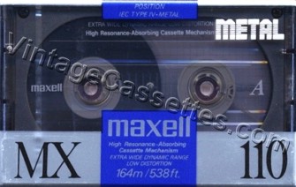 Maxell Maxell MX 1991–92 Type IV Cassette Tape