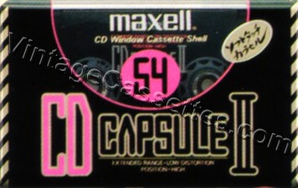 Maxell Maxell CD Capsule II 1990–91 Type II Cassette Tape