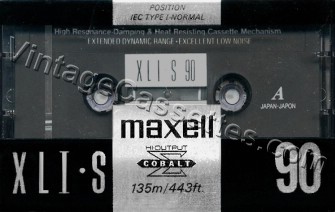 Maxell Maxell XLI-S 1991–92 Type I Cassette Tape