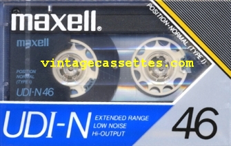 Maxell Maxell UDI-N Type I Probably Japan market only. 1985–87 Type I Cassette Tape