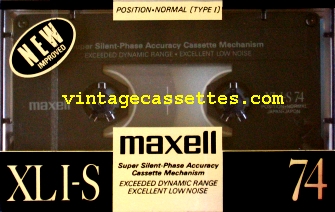 Maxell Maxell XLI-S Type I Several small variations 1988–89 Type I Cassette Tape