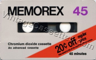 Memorex Memorex Chromium Dioxide 1976–77 Type II Cassette Tape