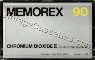 Memorex Memorex Chromium Dioxide II 1978–81 Type II Cassette Tape