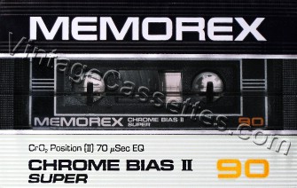 Memorex Memorex Chrome Bias II Type II 1985–86 Type II Cassette Tape
