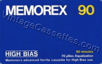 Memorex Memorex High Bias 1978–81 Type II Cassette Tape