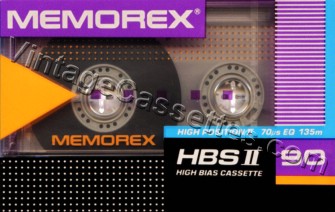 Memorex Memorex HBS II 1989–90 Type II Cassette Tape