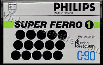 Philips Philips Super Ferro 1 Type I Basically the same tape as Super Ferro but designed for Japanese High Bias settings. 1978–81 Type I Cassette Tape