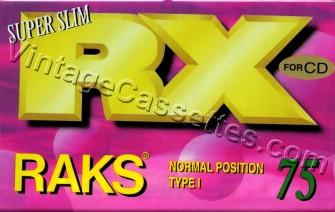 RAKS RAKS RX Slim 1993–95 Type I Cassette Tape