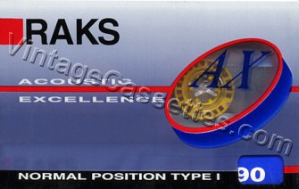 RAKS RAKS AX Type I Budget Tape 1993–95 Type I Cassette Tape