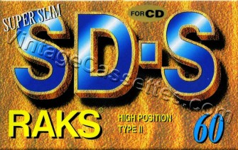 RAKS RAKS SD-S Slim 1993–95 Type II Cassette Tape