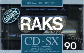 RAKS RAKS CD-SX 1990–92 Type I Cassette Tape