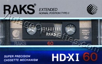 RAKS RAKS HD-X I Type I 1988–89 Type I Cassette Tape