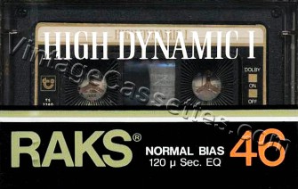 RAKS RAKS High Dynamic I 1985–87 Type I Cassette Tape