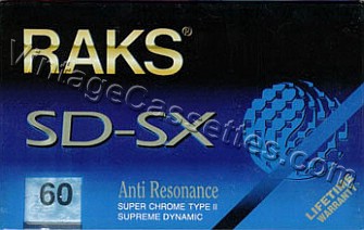 RAKS RAKS SD-SX 1993–95 Type II Cassette Tape